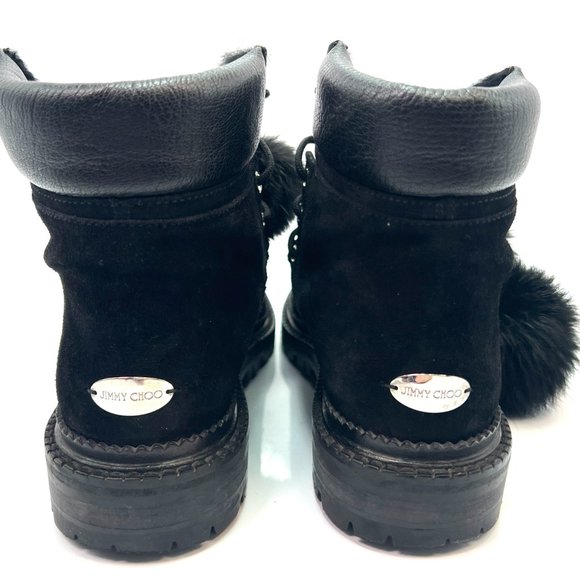 🌷❤️🔥FINAL SALE 🔥 NO OFFERS🌷💥Jimmy Choo Elba Black Suede Ankle Boots 36 - Picture 6 of 8